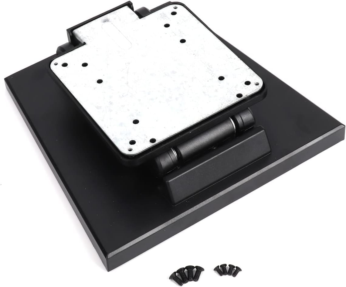 Tcatec Adjustable LCD Monitor Stand, Lay Flat Monitor Stand, Swivel PC Desk Stand Foldable Computer Monitor Mount Non Slip Desktop Bracket with Hole for Fixing Monitor, Black