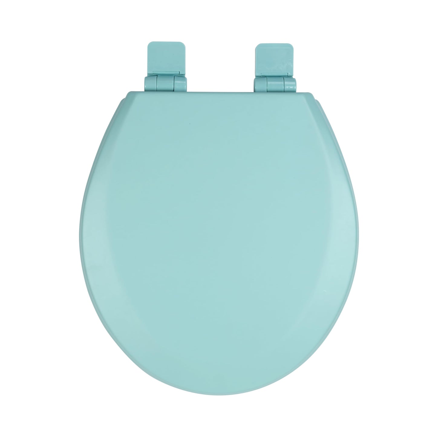 Toilet Seat, Slow Close, Soft Touch, Ultra-Smooth Matte Finish (No Orange-Peel Texture), Premium Moulded Wood, Quick Release, PIKLiDS (Light Turquoise, Round)