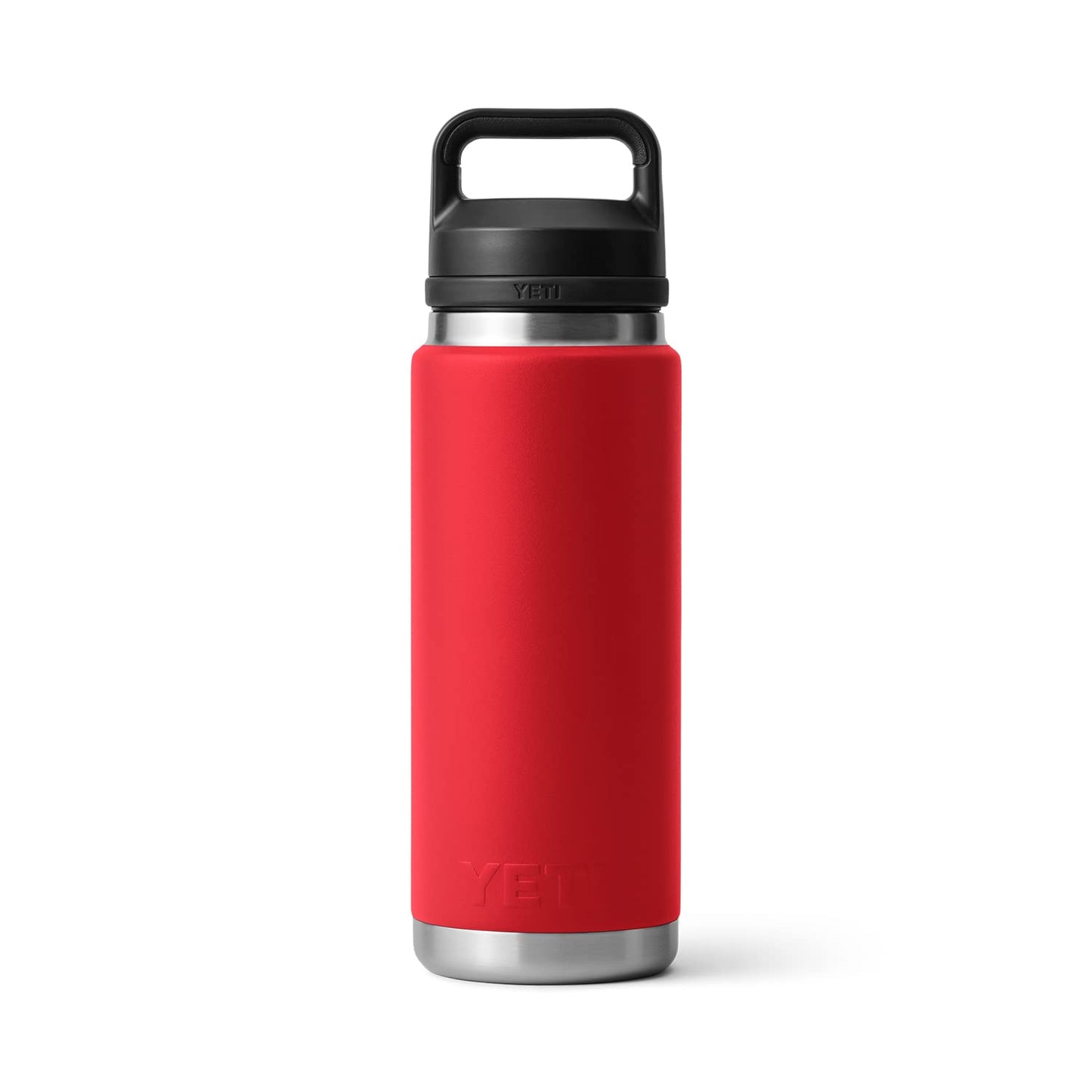 YETI Rambler 26 oz Bottle, Leakproof, Vacuum Insulated, Stainless Steel with Chug Cap, Rescue Red