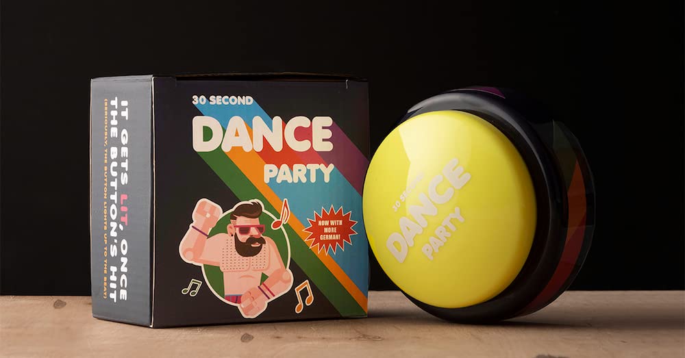 30 Second Dance Party - The Buttons | Dance Party Button with Music | Gag Gifts | Office Toys (Pack of 1)