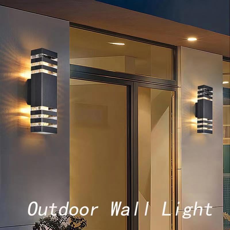 2Pack 15inch LED Square Up & Down Wall Lights,18W Outdoor Wall Light 4000K Day White Aluminum Body Waterproof IP65 LED Exterior Light Fixtures Wall Mount for House Patio Garage Garden.