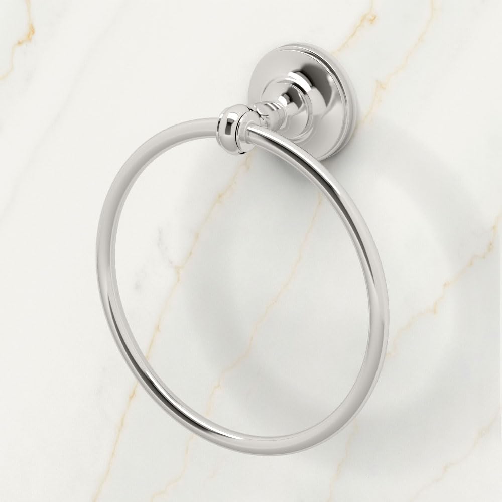 Gatco 4122 Tavern Towel Ring, Polished Nickel, 6.5"