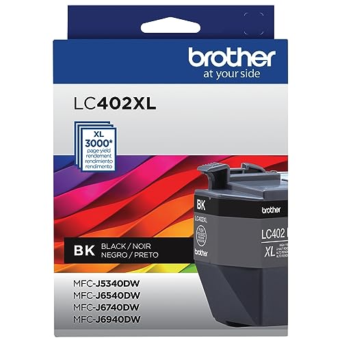 Brother Genuine LC402XLBKS High Yield Black Ink Cartridge