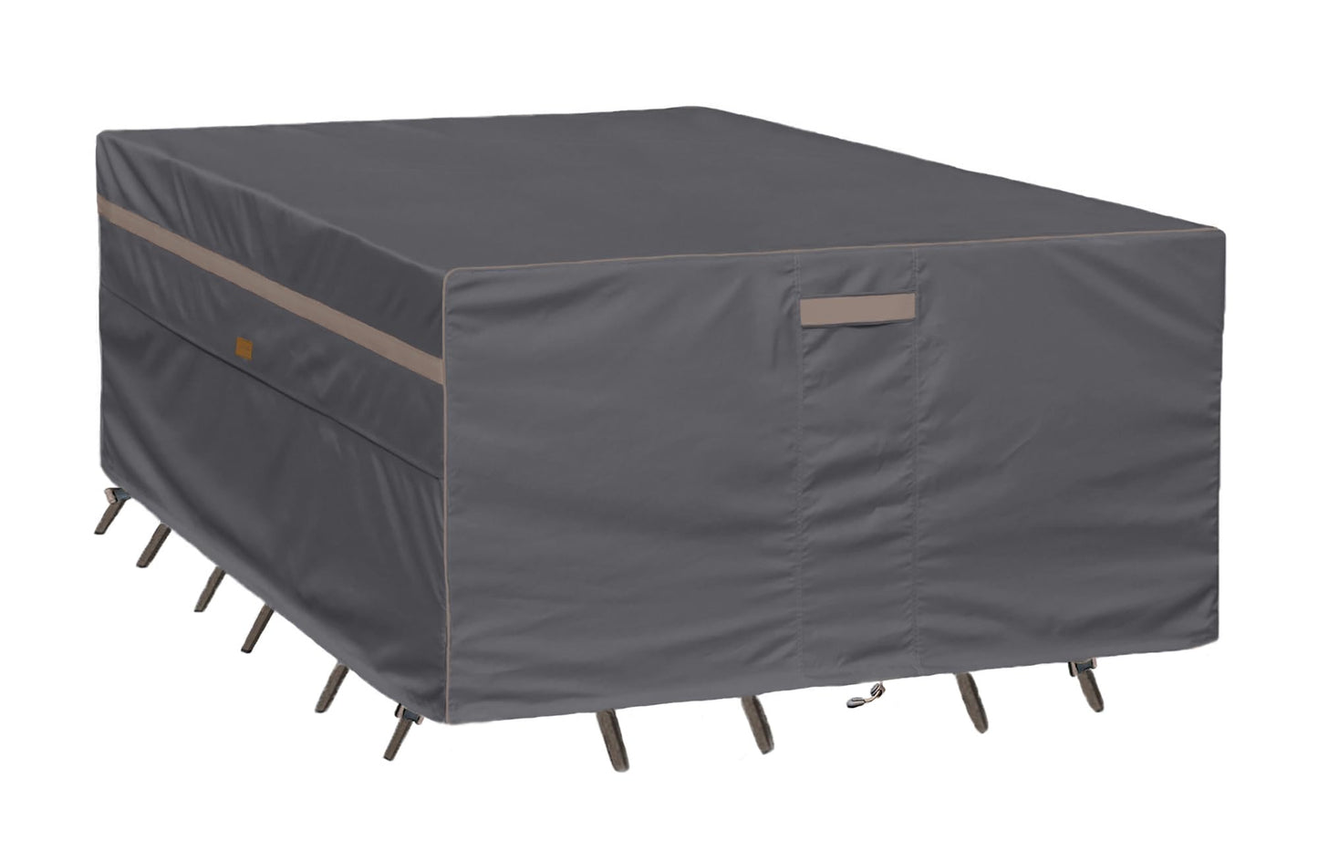 Garden Balsam Heavy Duty Waterproof Patio Furniture Covers,Fade Resistant Outdoor Table and Chair Covers Square 48"Wx 48"D x 28"H Dark Grey