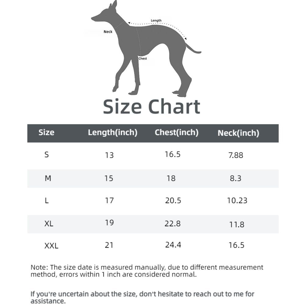 ESCCBOO Italian Greyhound Clothes, Warm Sweater for Whippets, Dog Onesie, Two-Legged Turtleneck Warm Sweater for Small Medium Dogs (Medium, Red)