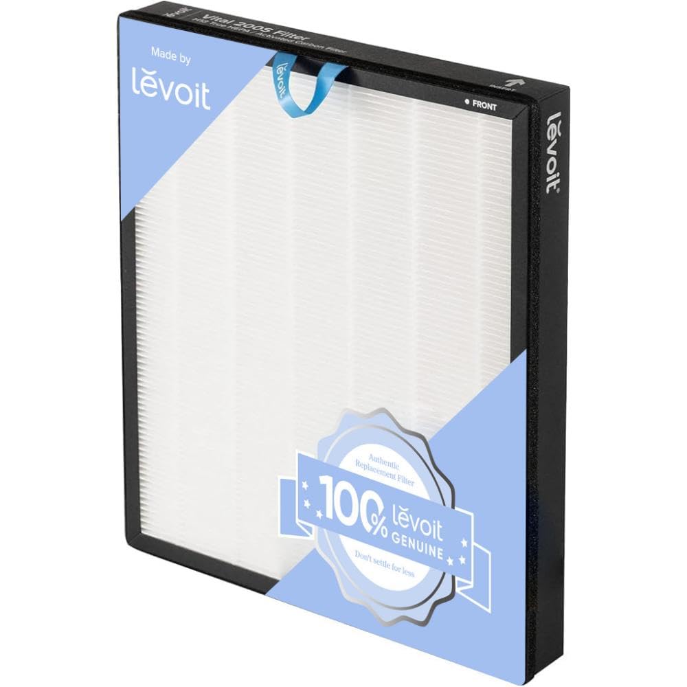 Levoit Vital 200S-P Air Purifier Replacement Filter, AHAM VERIFIDE, Genuine Vital 200S-RF Air Filter, High-Efficiency Activated Carbon, Removes Pet Dander, Smoke Odor, Allergens, 1 Pack, White