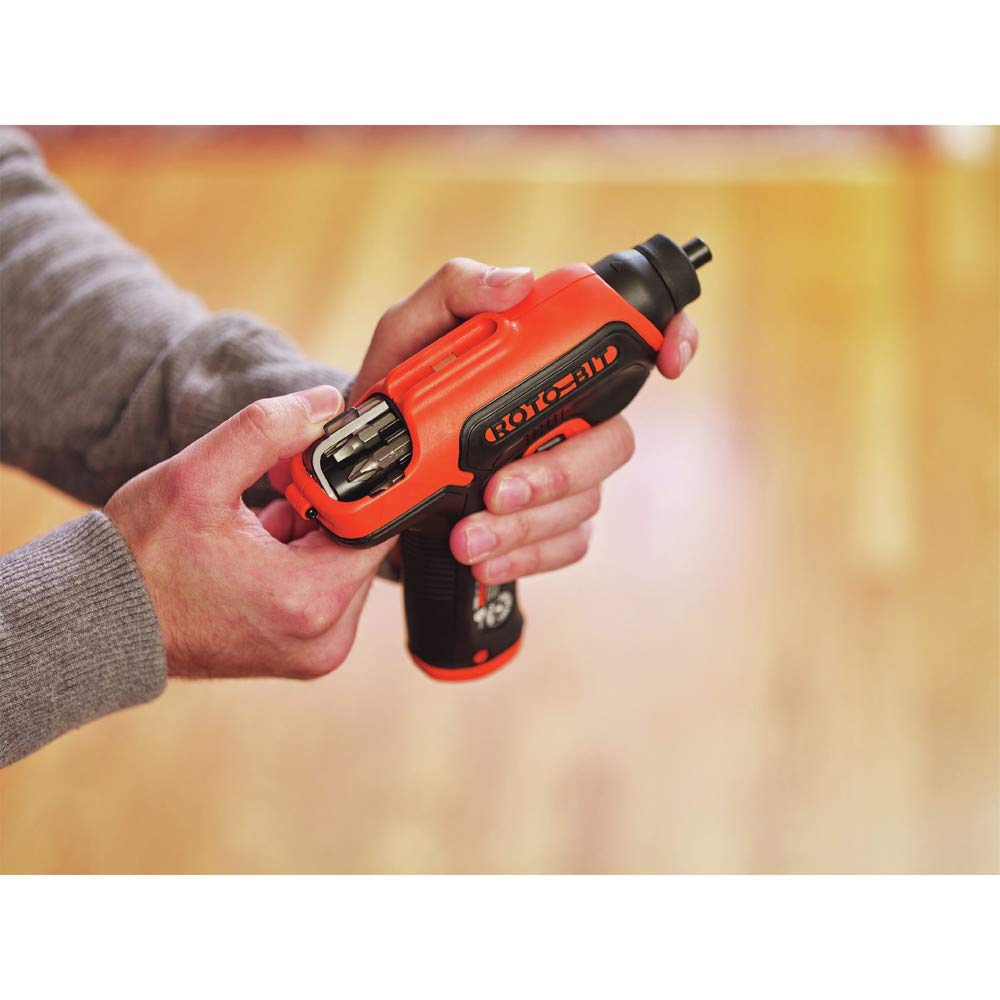 BLACK+DECKER 4V MAX Cordless Screwdriver with Bit Storage (BDCS50C) , Orange