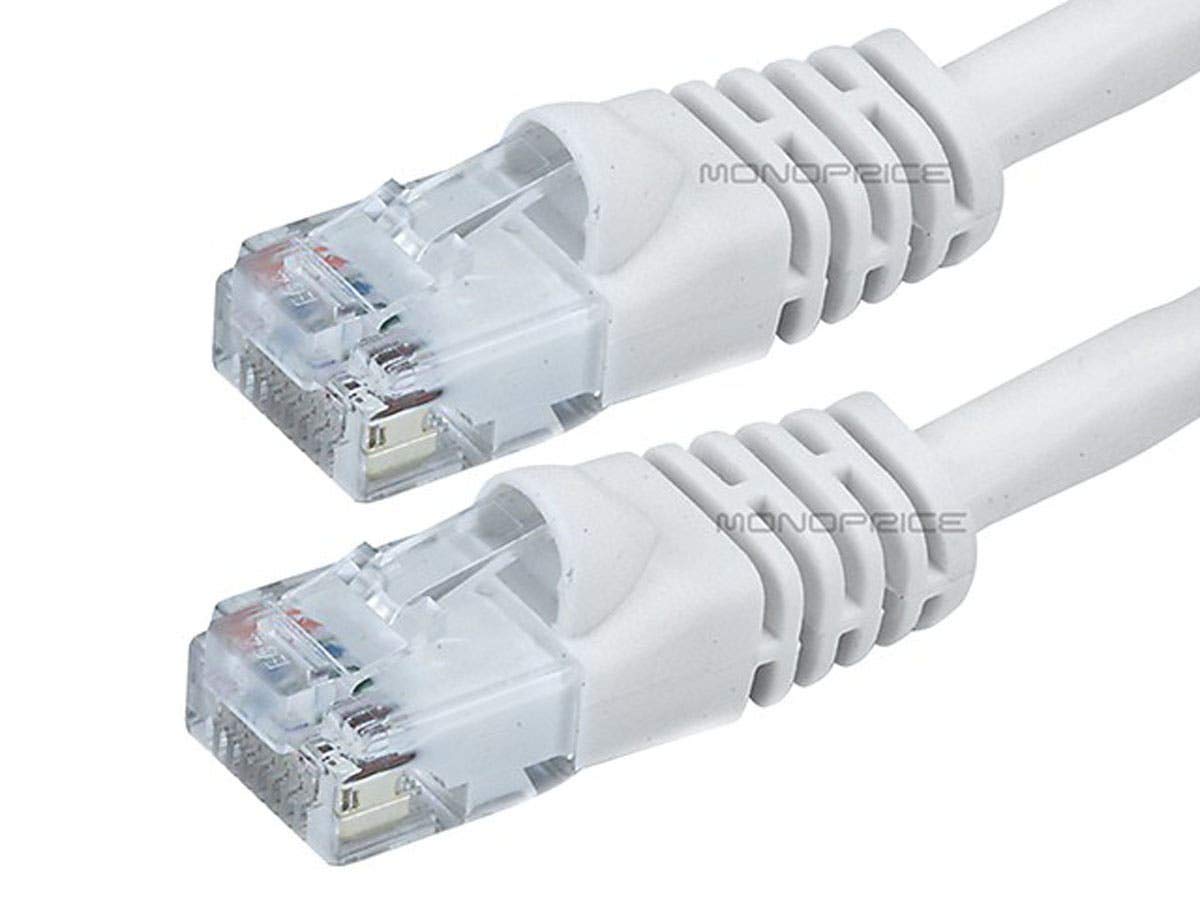 Monoprice 75-Feet 24AWG Cat6 550MHz UTP Ethernet Bare Copper Network Cable, White (105032)
