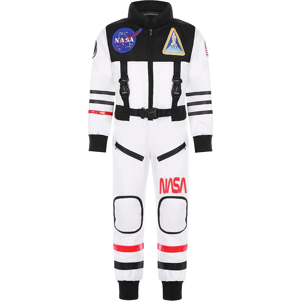 Costumerry Astronaut Costume for Kids Halloween Party Dress Up Space Gifts (8-10 Years)