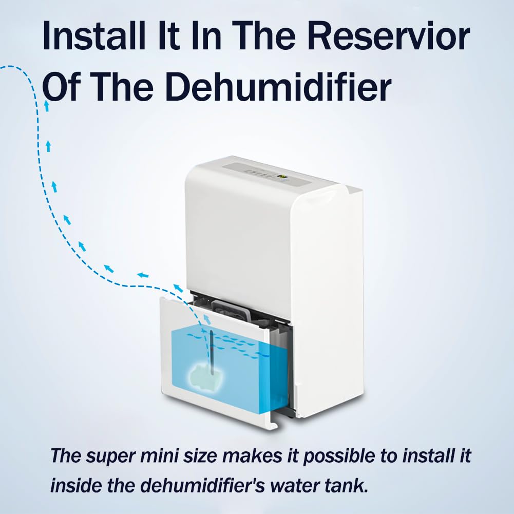Automatic Small Sump Pump with Water Sensor, 8 FT Lift 70 GPH 115V/230V Mini Condensate Pump with Float Switch, Water Removal for Dehumidifier, Air Conditioner, Ice Maker, Basement, Auto On Off