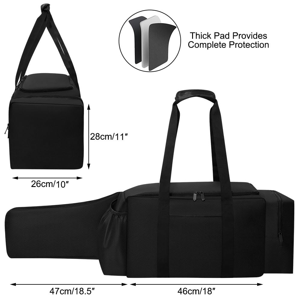 Ajyingasyo Chainsaw Bag, Padded Water Resistant Chainsaw Carrying Case Compatible with EGO, Dewalt, Greenworks 14", 16" & 18" Cordless Power Chainsaw & Accessories