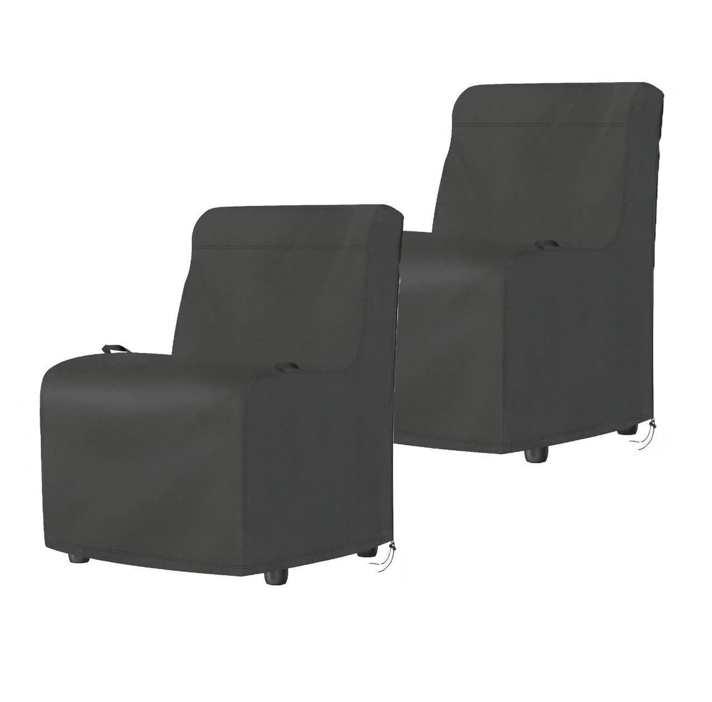 Safipotts Outdoor Chair Covers Waterproof,2 Packs Patio Chair Cover for Furniture Storage Heavy Duty, Outdoor Recliner Chair Covers All Weather Protection, 29.5" W x 31.5" D x 40.16" H (Black)