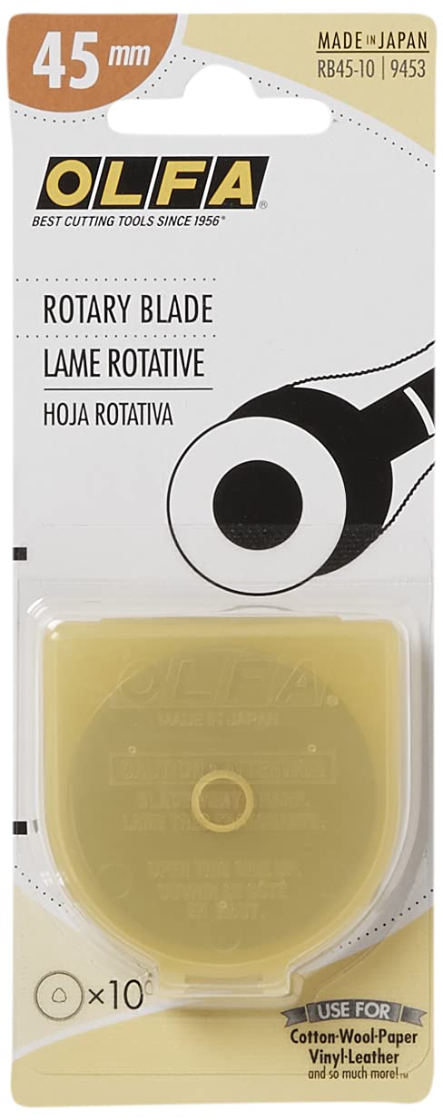 Olfa 9453 RB45-10 45mm Rotary Blade, 10-Pack