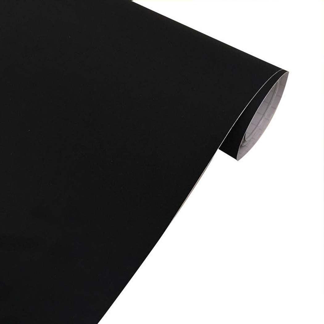 Self Adhesive Velvet Flock Contact Paper Liner for Jewelry Drawer 17.7" x 117" Craft Fabric Peel and Stick, Soft Velvet Liner for Drawer DIY (Black, 17.7" x 117")