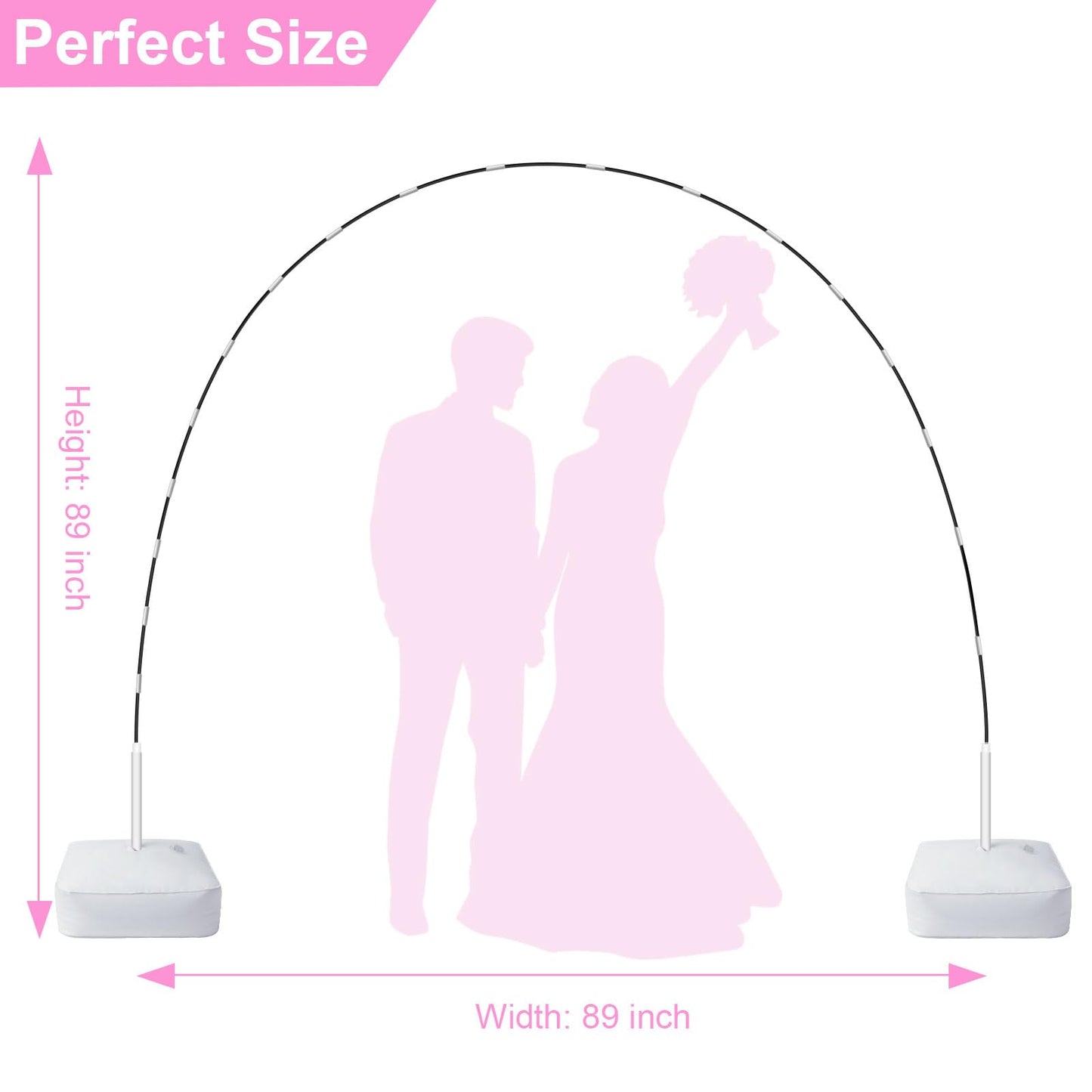 Chamvis Balloon Arch Kit and Electric Balloon Pump, 7.4ft Balloon Arch Stand: Balloon Arch Frame with Base - for Wedding Baby Shower Birthday Party Balloon Decorations