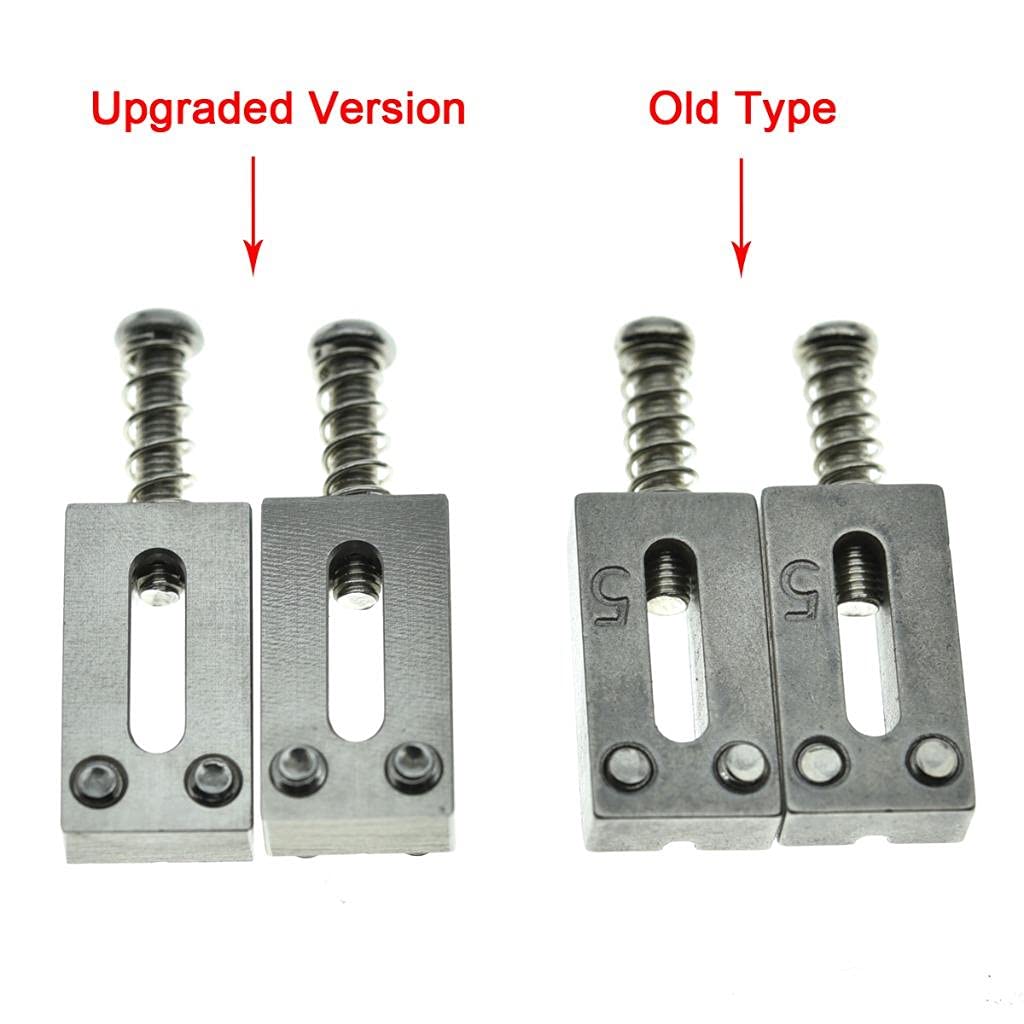 Dopro Upgraded Version Solid Stainless Steel Guitar Bridge Saddle 10.5mm for Stratocaster or Telecaster
