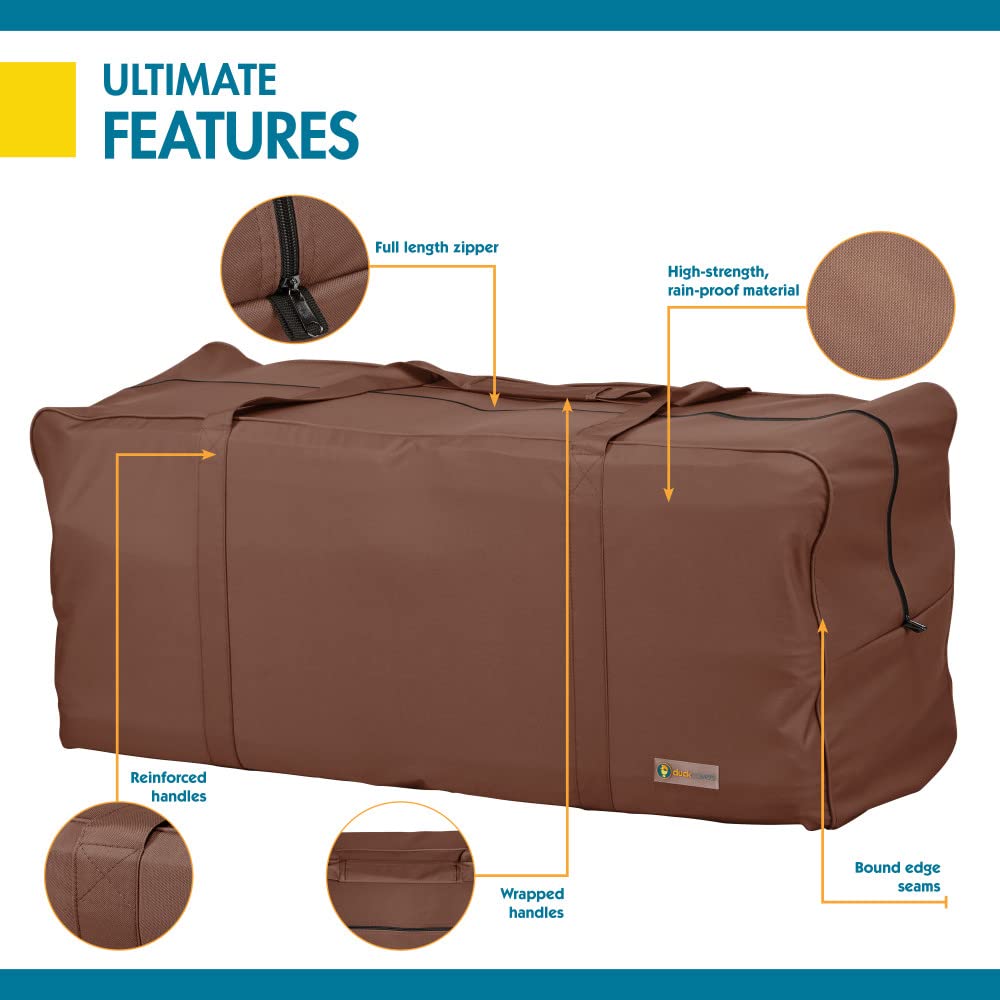 Duck Covers Ultimate Patio Cushion Storage Bag, 56" W x 34" D x 30" H