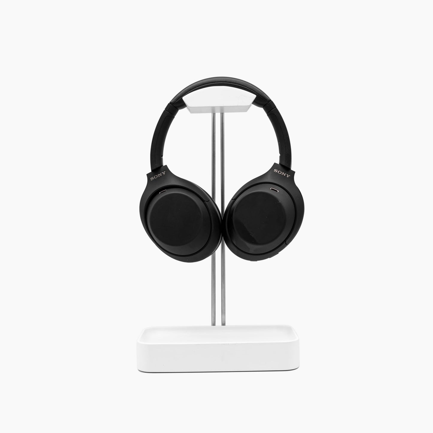 Headphone Stand Headset Holder with Storage Base Premium Wood Stand for Airpods Max (Matte White)