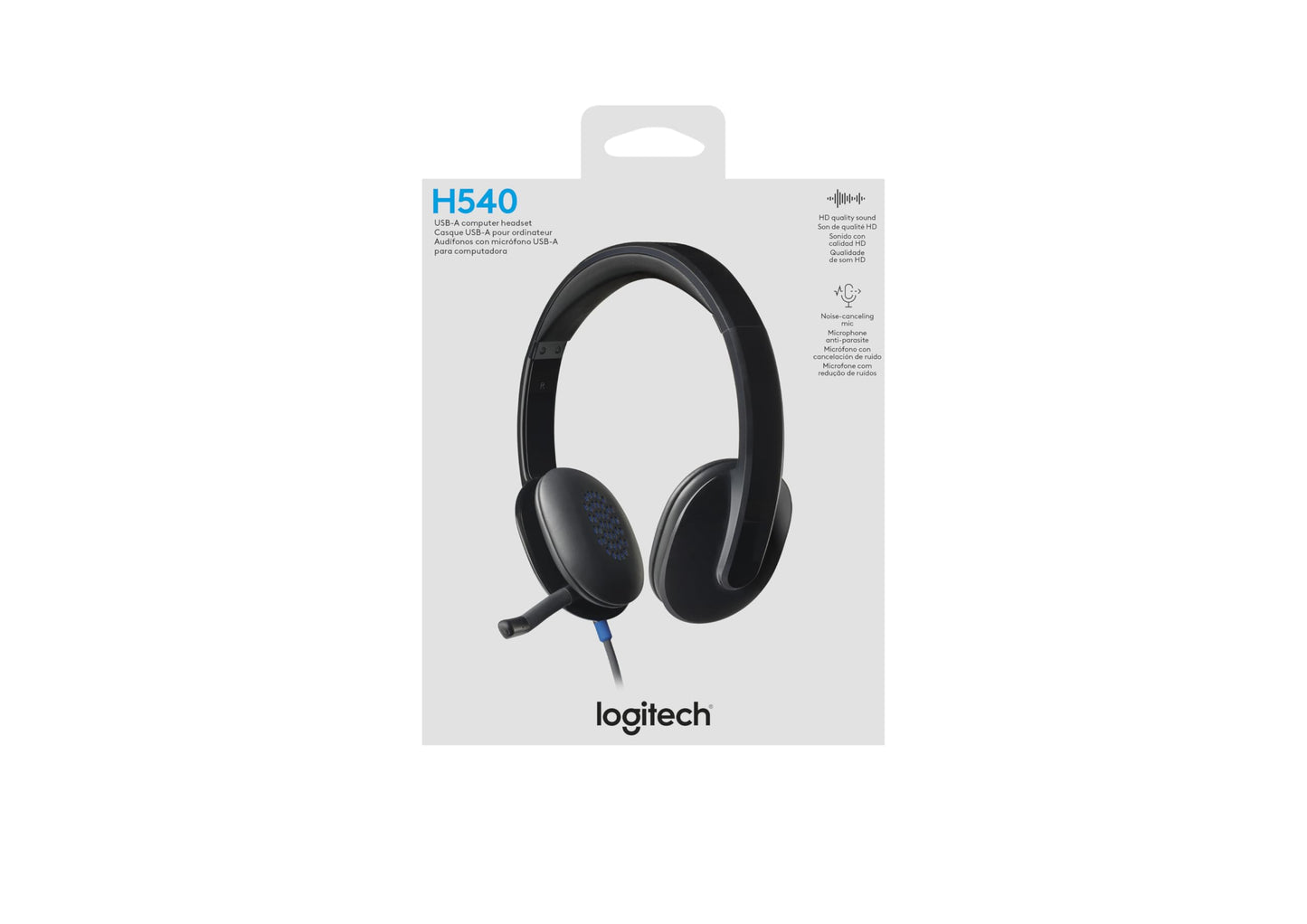 Logitech High-Performance USB Headset H540 for Windows and Mac, Skype Certified - Black