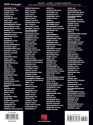 The Ultimate Rock Guitar Fake Book 2nd Edition: Over 200 Rock Hits for Guitar, Vocal, Keyboards and All 'C' Instruments | Guitar Songbook with Melody Lyrics Chords and TAB | Rock Sheet Music Book