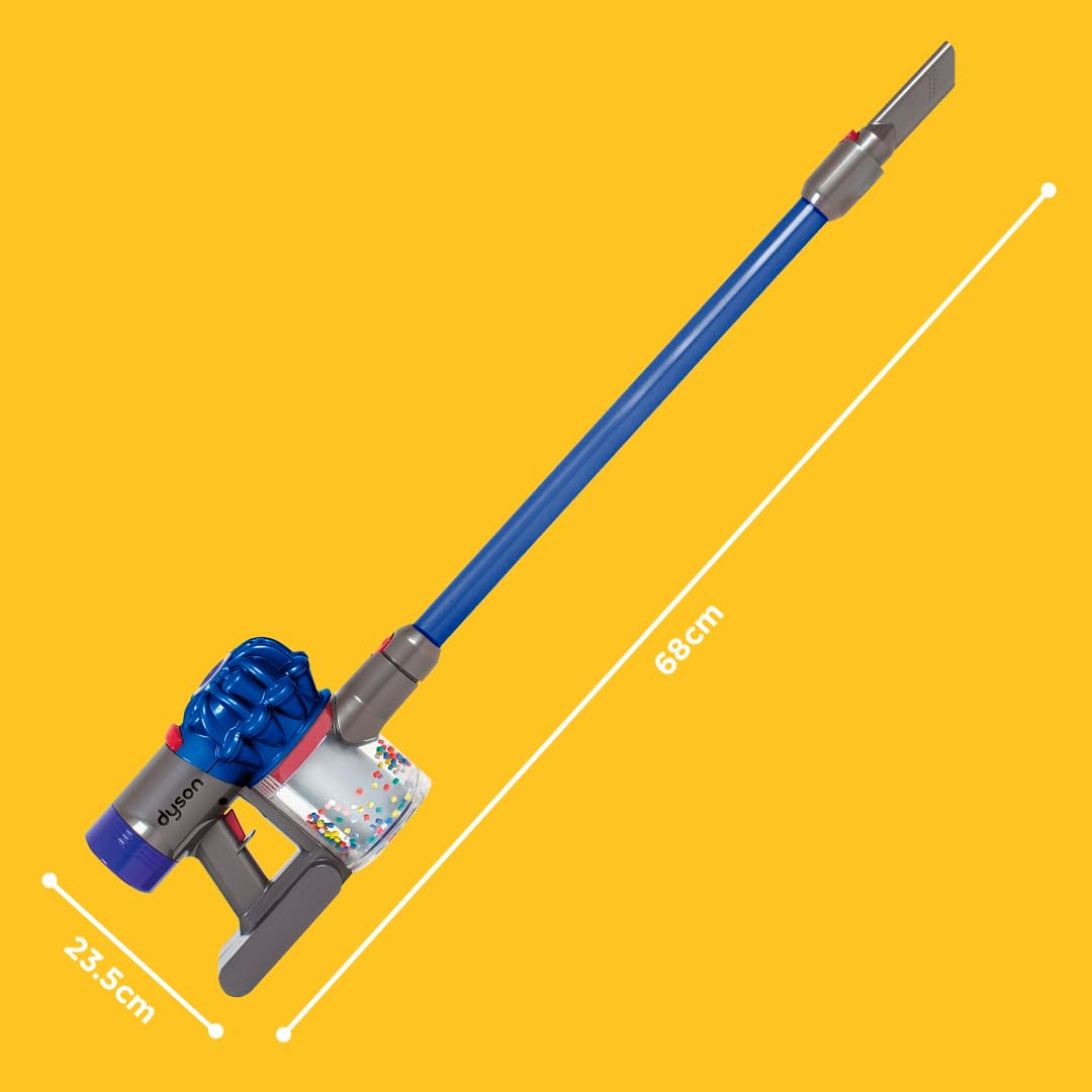 Casdon Dyson Cordless Vacuum Interactive & Officially Licensed Toy Dyson Vacuum for Children Aged 3+ Realistic Role-Play Fun, Blue