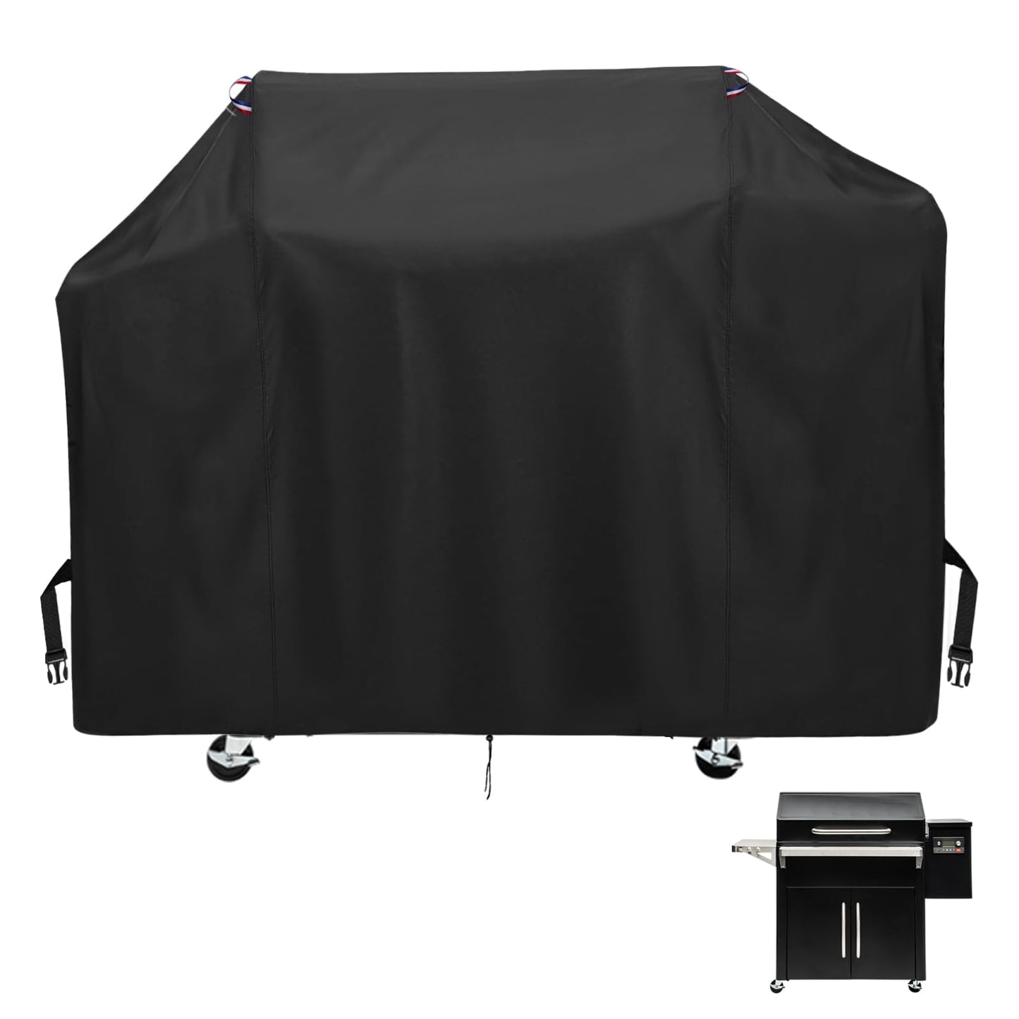 Loenel Pellet Grill Cover for Traeger Silverton Series, 600D Thickened Grill Covers Compatible with Traeger Silverton 810 and Silverton XL, Heavy Duty Waterproof BBQ Cover for Outdoor Grills