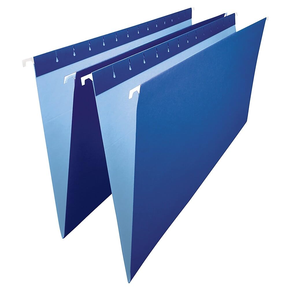 Staples Navy Hanging File Folders - Legal Size - 25 Pack