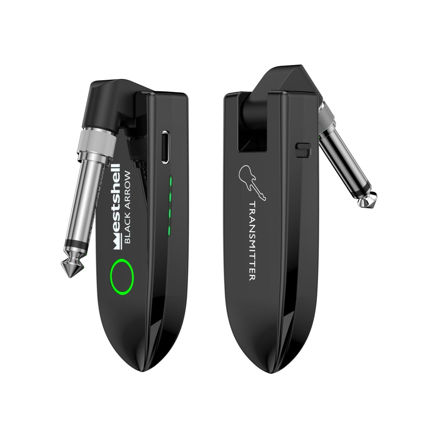 Wireless Guitar System, Digital Wireless System UHF Wireless Guitar Transmitter Receiver Support Multi Channels Rechargeable Long Battery Life for Guitar Bass Electric Instruments