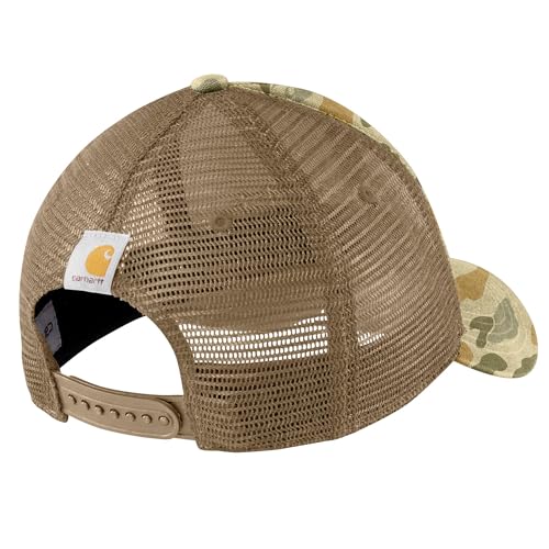 Carhartt Men's 106786 Canvas Mesh-Back Camo Cap, Beach Signature Camo, One Size
