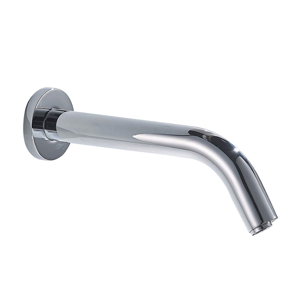 Wall Mount Automatic Faucet with Sensor Stainless Steel Lead Free DC Powered Hands Touch Free Bathroom Tap, Chrome
