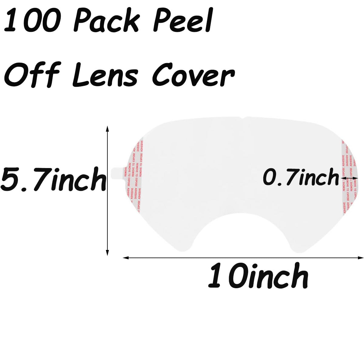 Aisetmoon 100 Pcs Peel Off Lens Cover Compatible Protective Cover for 3M 6885, 6000, 6700, 6800, 6900 Series Respirator Masks, Face Shield Covers, Faceshield Cover Highly transparent