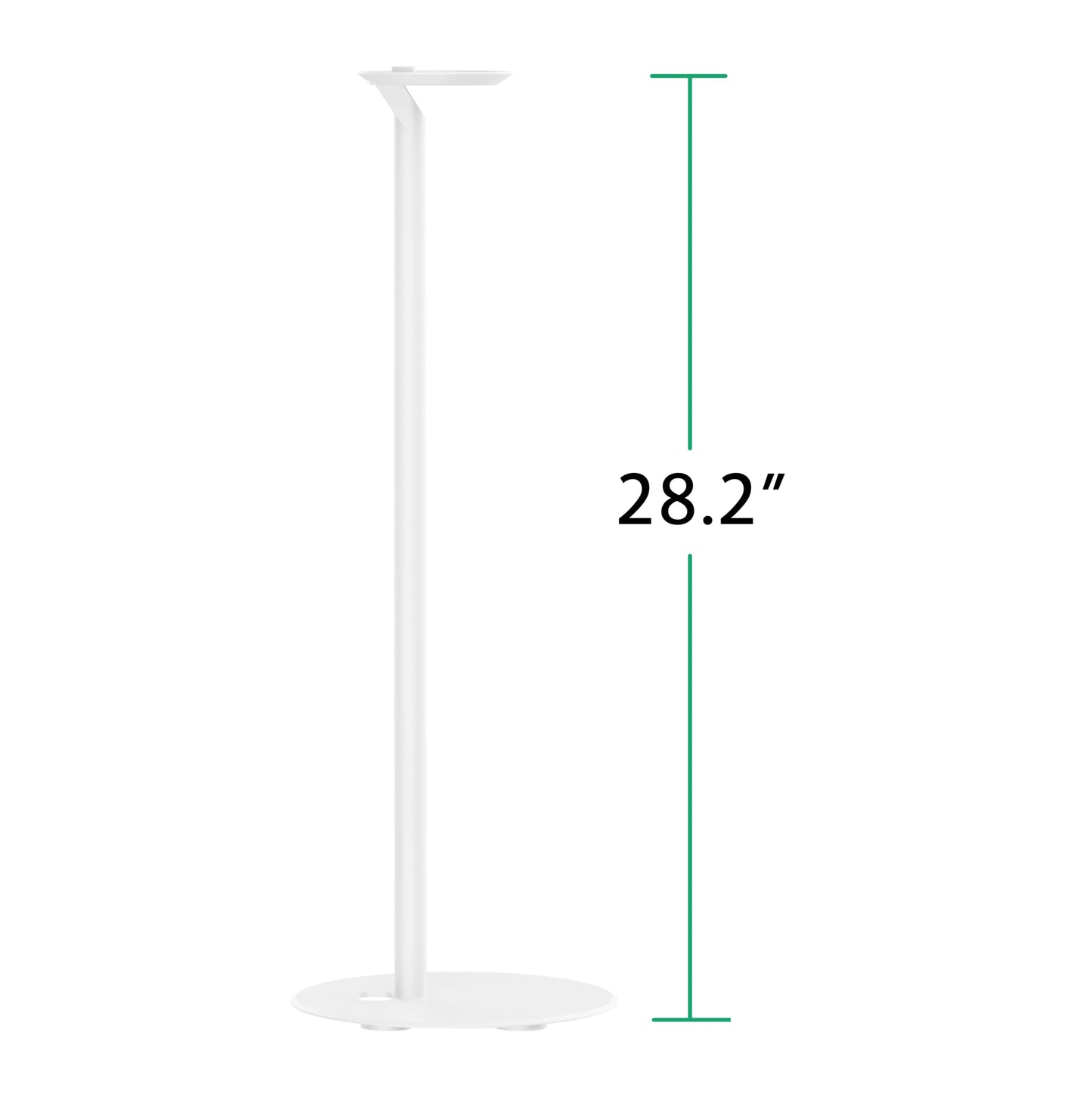 ynVISION.DESIGN Fixed Height Floor Stands Compatible with Sonos Era 100, Era 300 Speakers - Surround Sound Speaker Stands with Built-In Cable Management, Sleek and Secure, 28.2 inches tall, Pair White