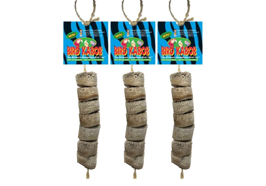 Bird Kabob Shreddable Parrot Toy Mini (3 Pack)