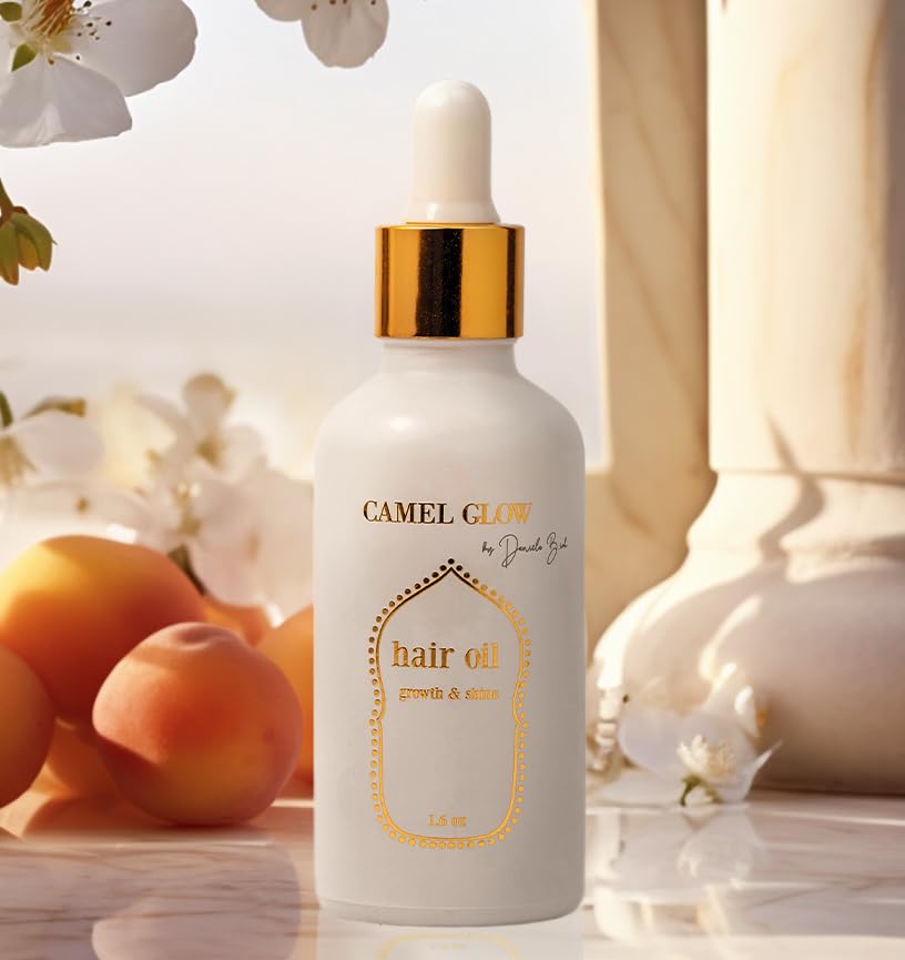 Camel Glow | Nourish & Shine Hair Oil | For Thicker Fuller Looking Hair | Strengthening & Nourishing | Sunnah Haircare