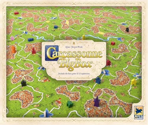 Carcassonne - Big Box (EN) - a Board Game by Z-MAN Games - Medieval Strategy Board Game - 2-6 Players - Includes Base Game and 11 EXPANSIONS - Family Game for Kids and Adults - Ages 7+