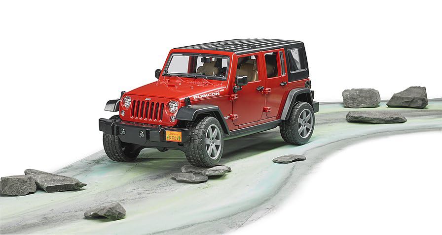 Bruder 02525 Jeep Wrangler Unlimited Rubicon, Red