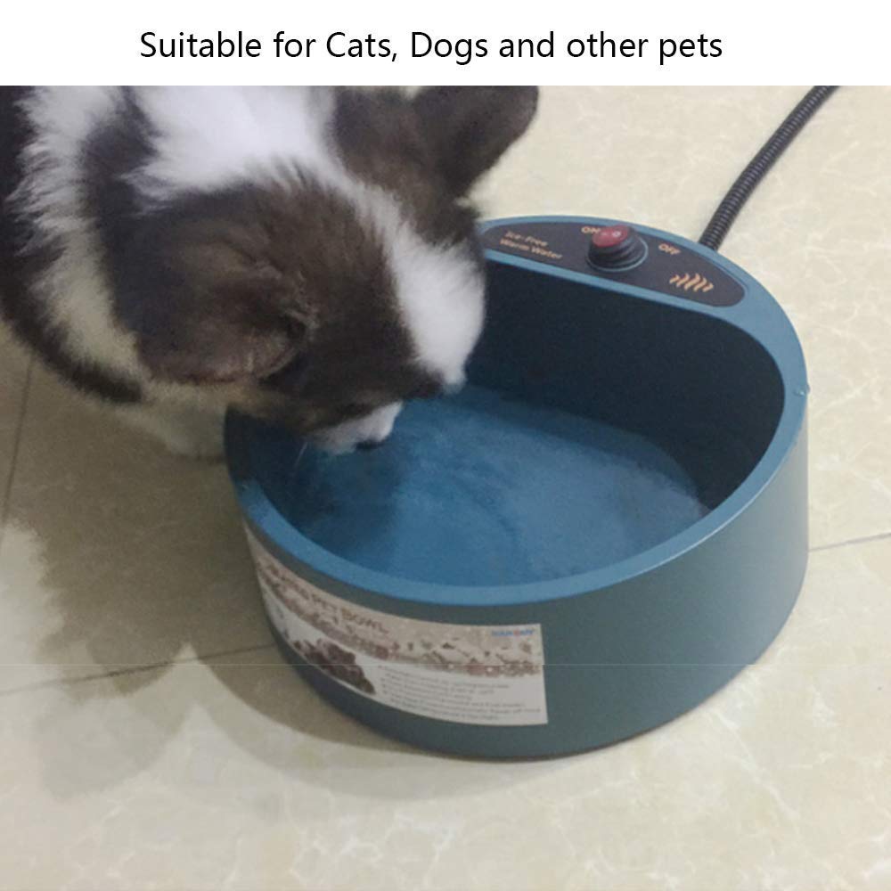 Babypet Pet Heated Bowl, 2000ml Thermal Automatic Constant Temperature Pet Heating Feeding Drinking Bowls Small, Medium Large Dogs and Cats