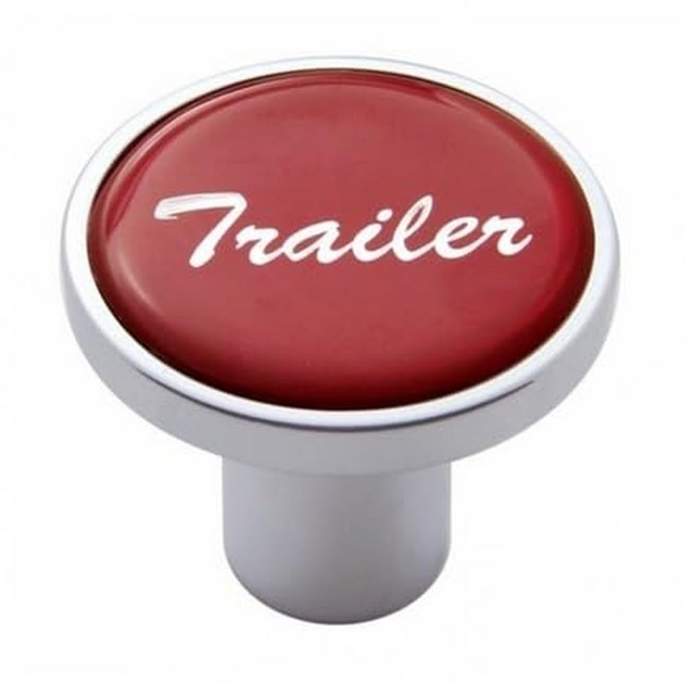 United Pacific 23233 - Air Brake Valve Control Knob - "Trailer", Red Glossy Sticker