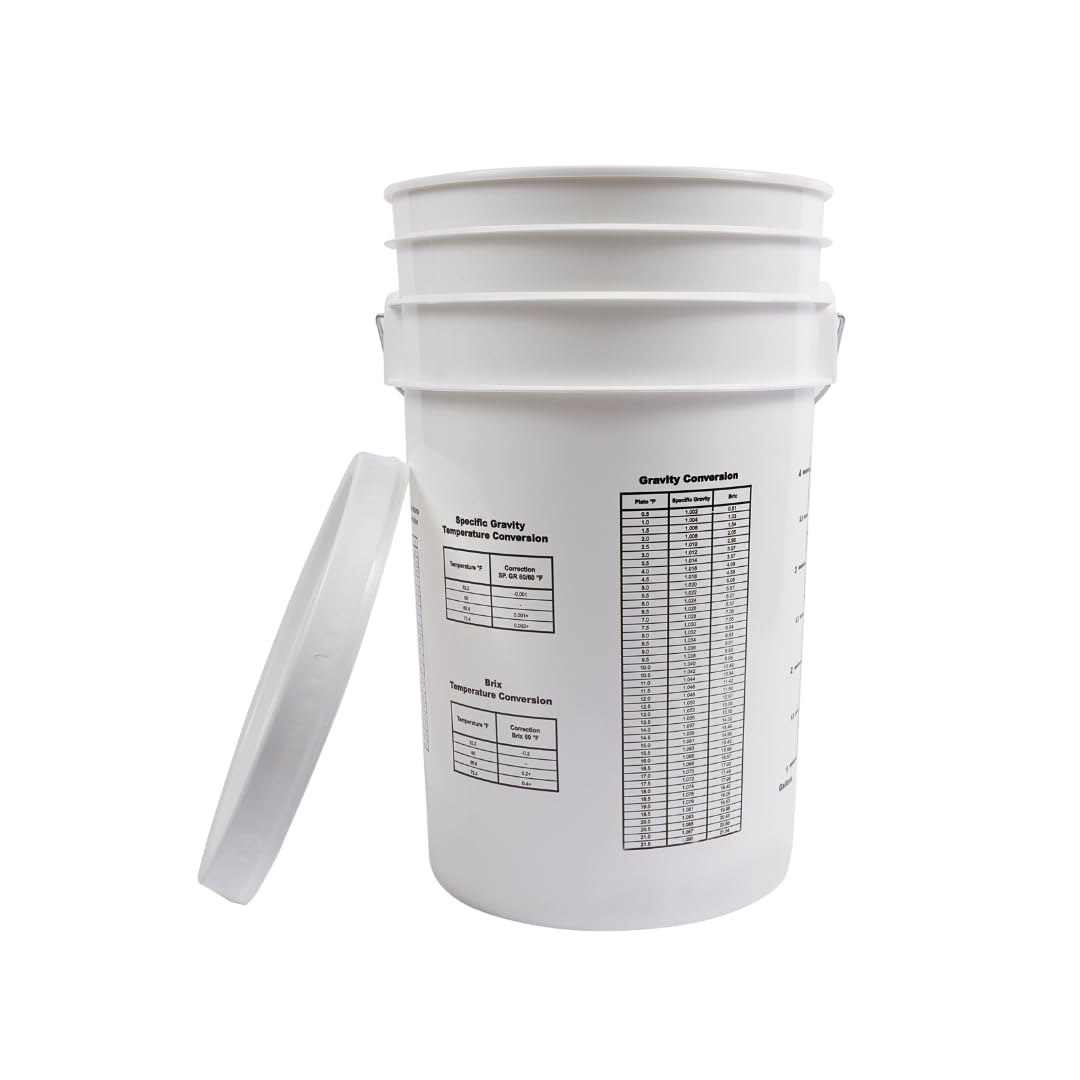 Fasttrack Fermentation Bucket,Home Brewing Wine Fermenter,6.5 Gallon Fermenting Bucket with Lid,100% Food Grade-BPA Free Fermenting Bucket for Your Beer, Wine or Any Other Fermented Beverage