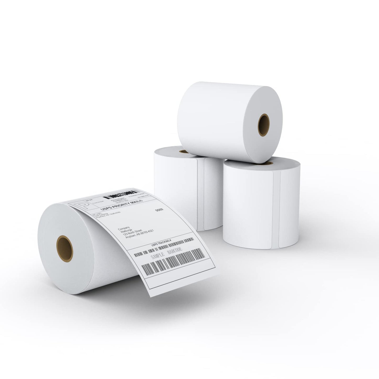 MFLABEL 4 Rolls of 450 Direct Thermal Shipping Labels 4x6 for Zebra 2844 Zp-450 Zp-500 Zp-505