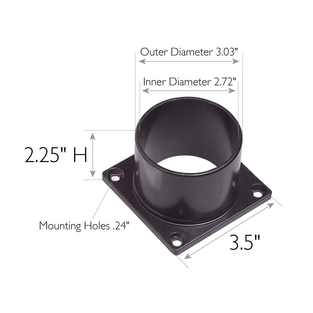 Design House 502211 Pier Base for Lamppost, Black