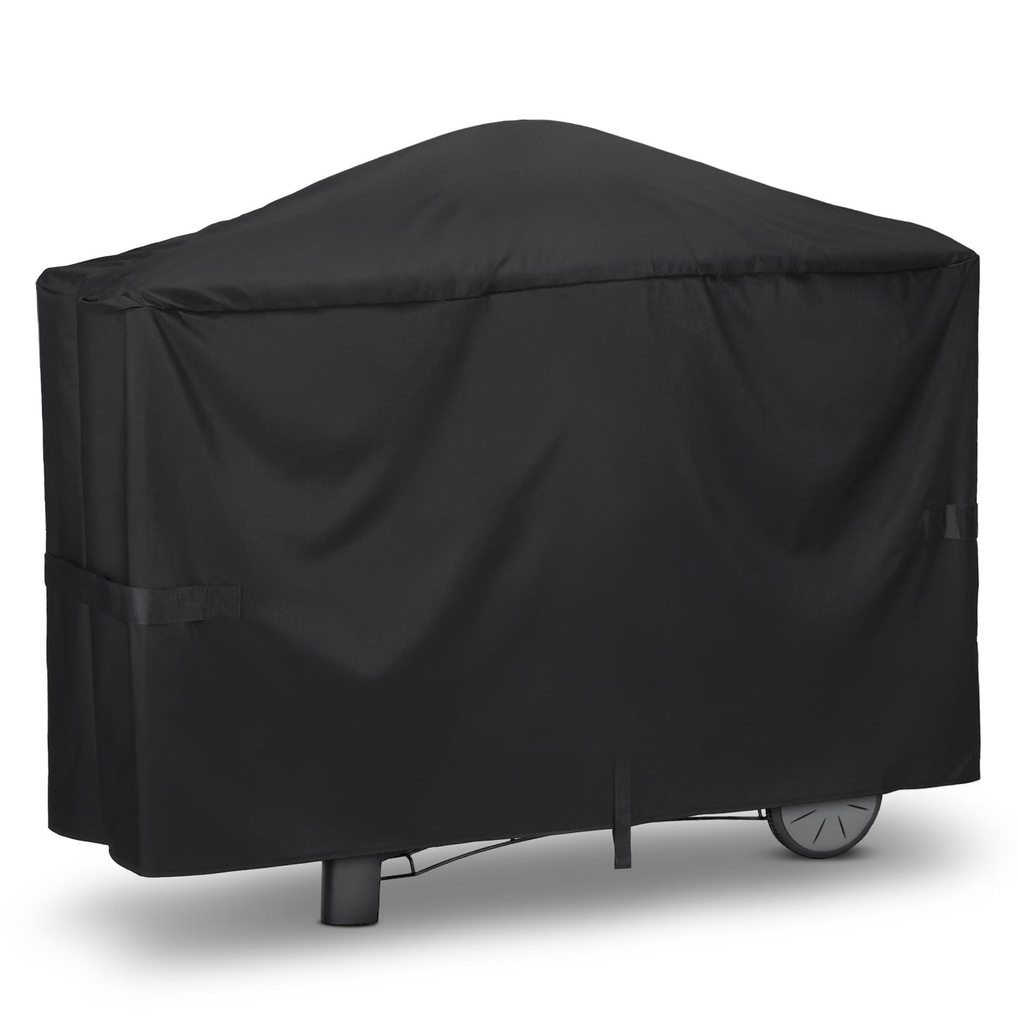 Unicook Grill Cover Compatible with Weber Q2000 Q300 Q3000 Q3200 Series with Cart, Compared to Weber 7112, Heavy Duty Waterproof Full Length BBQ Grill Cover 57 Inch, All Weather Protection, Black