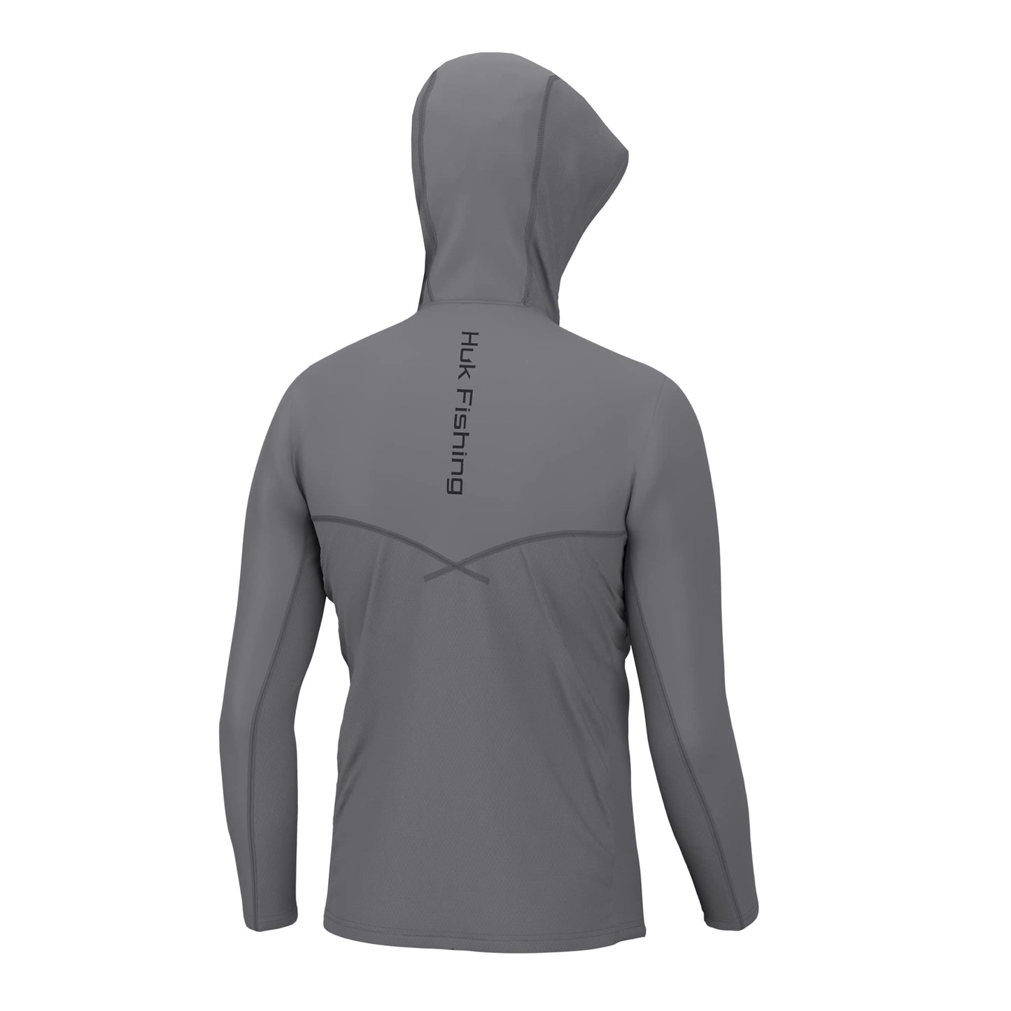 HUK Men's Standard Icon X Hoodie, Fishing Shirt with Sun Protection, Night Owl, Large