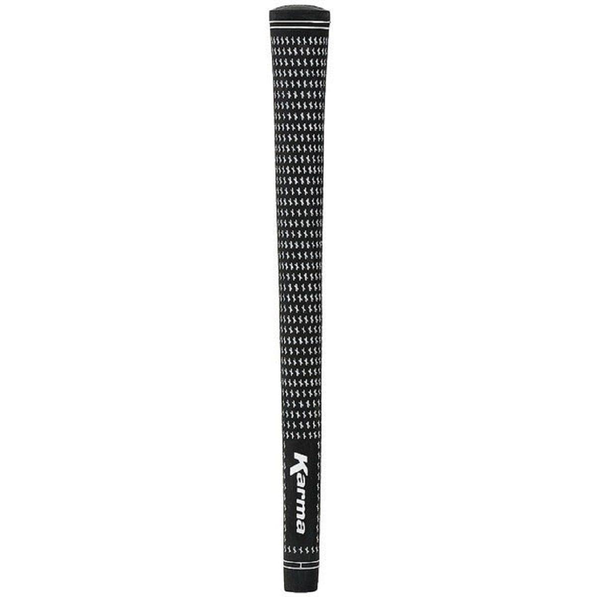 Karma Velour Golf Grip Set for Regripping Golf Clubs, 13 Black/White Standard Size Velvet Style Rubber Replacement Golf Grips for Men