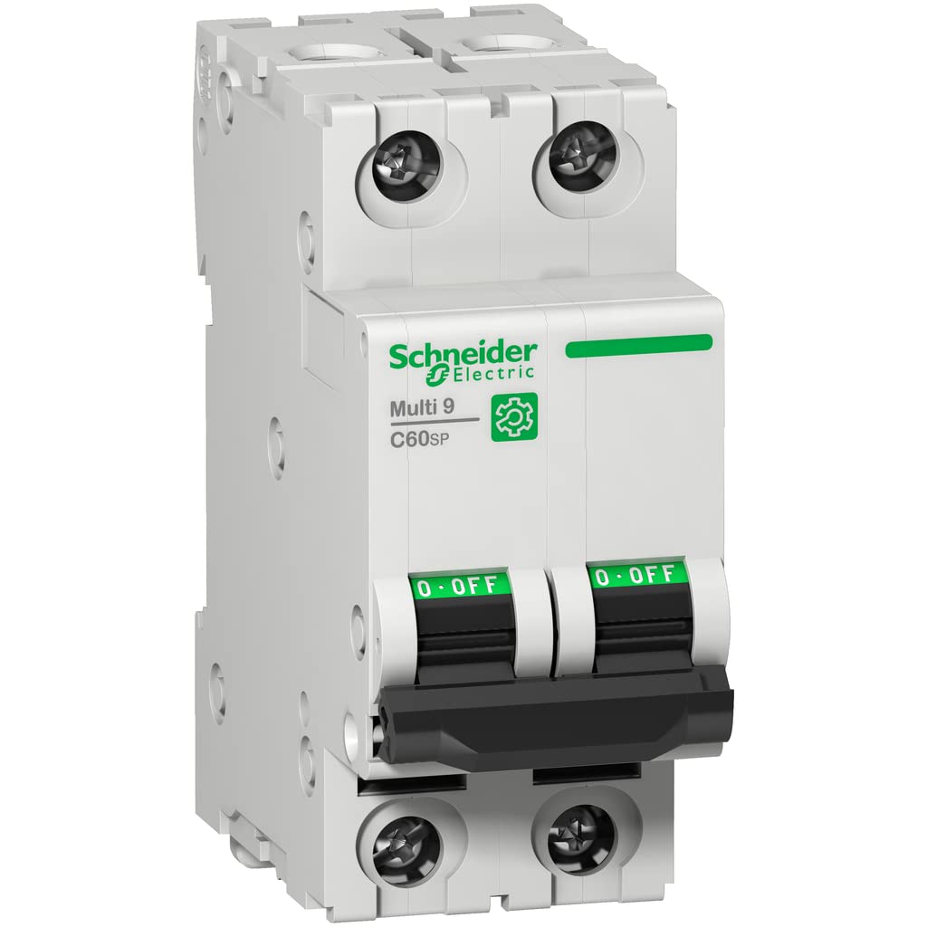 Schneider Electric - Multi9 C60SP Miniature Circuit Breaker (MCB), 2-Pole, 32A, B Tripping Curve, 10kA (UL1077), 10kA (IEC/EN 60947-2) Short Circuit & Overload Current Protection - CSA Certified
