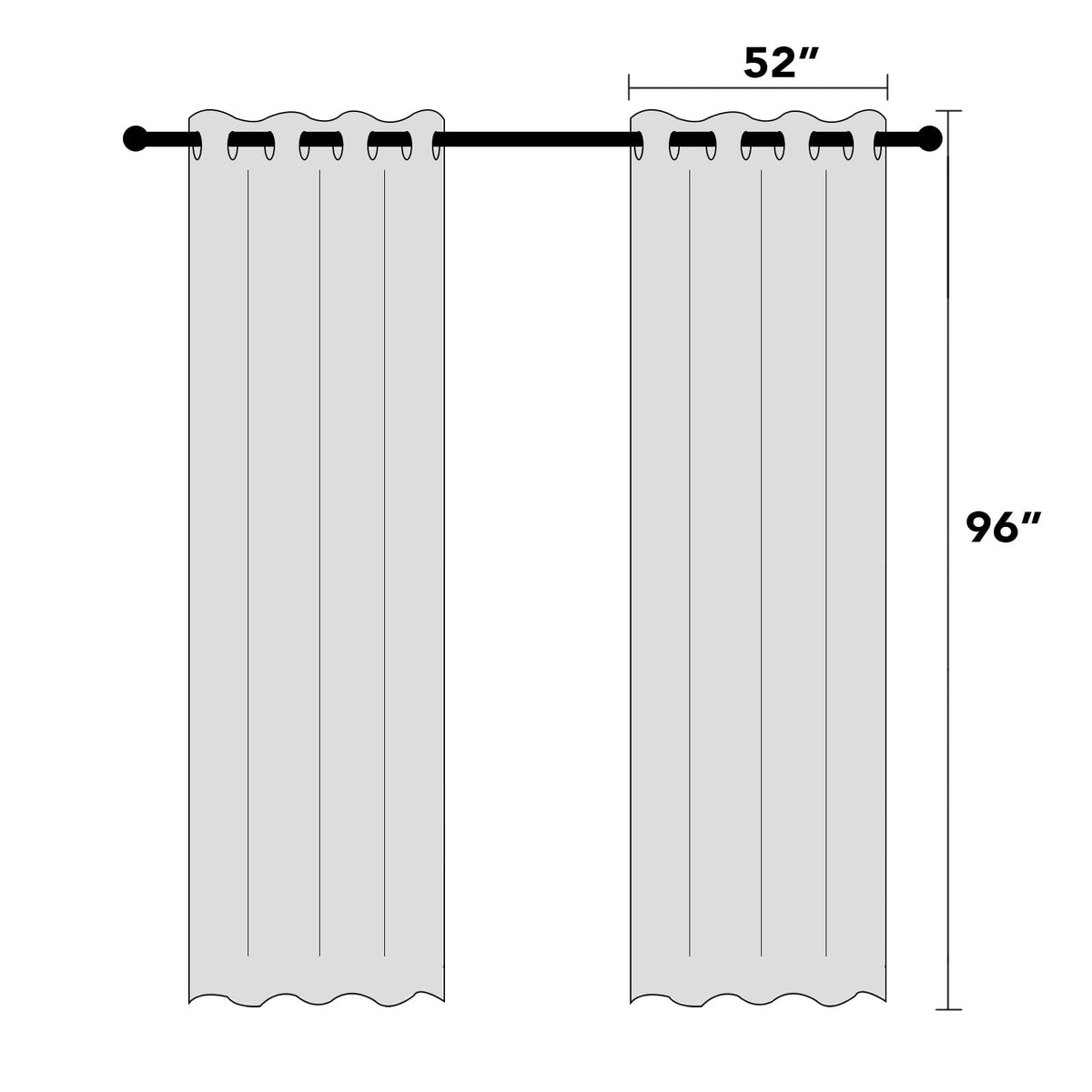 PrinceDeco 100% Blackout Linen Textured Curtains for Bedroom Natural Grommet Room Darkening Curtains & Drapes for Living Room Thermal Insulated with White Liner,2 Panel Sets, 52x96 Inch