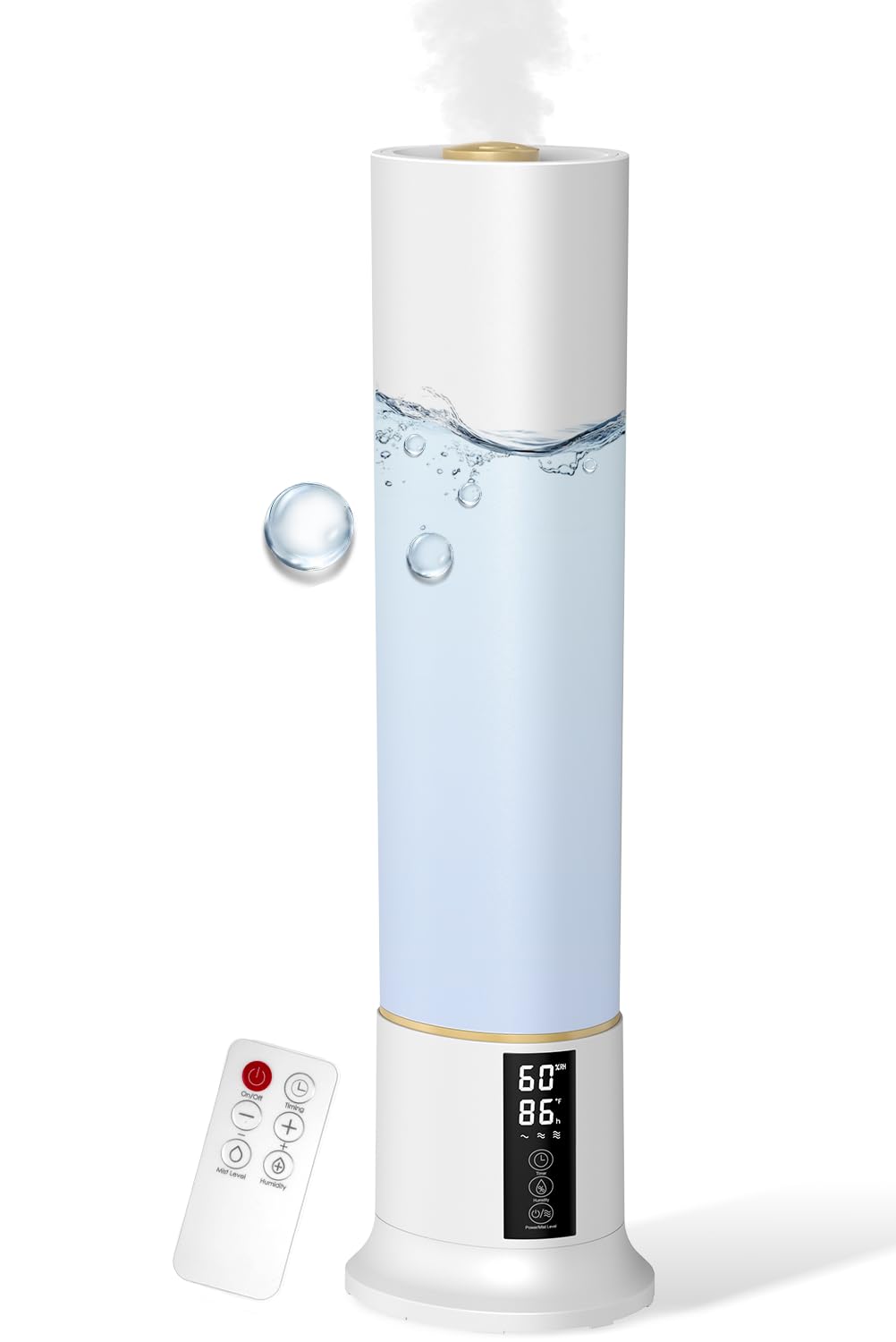 Humidifiers for Bedroom 9L Cool Mist with Essential Oil Diffuser, Humidifier Large Room, 24dB Quiet Air Humificador fit Baby Nursery & Plants, 360° Adjustable, Easy Fill & Cleaning