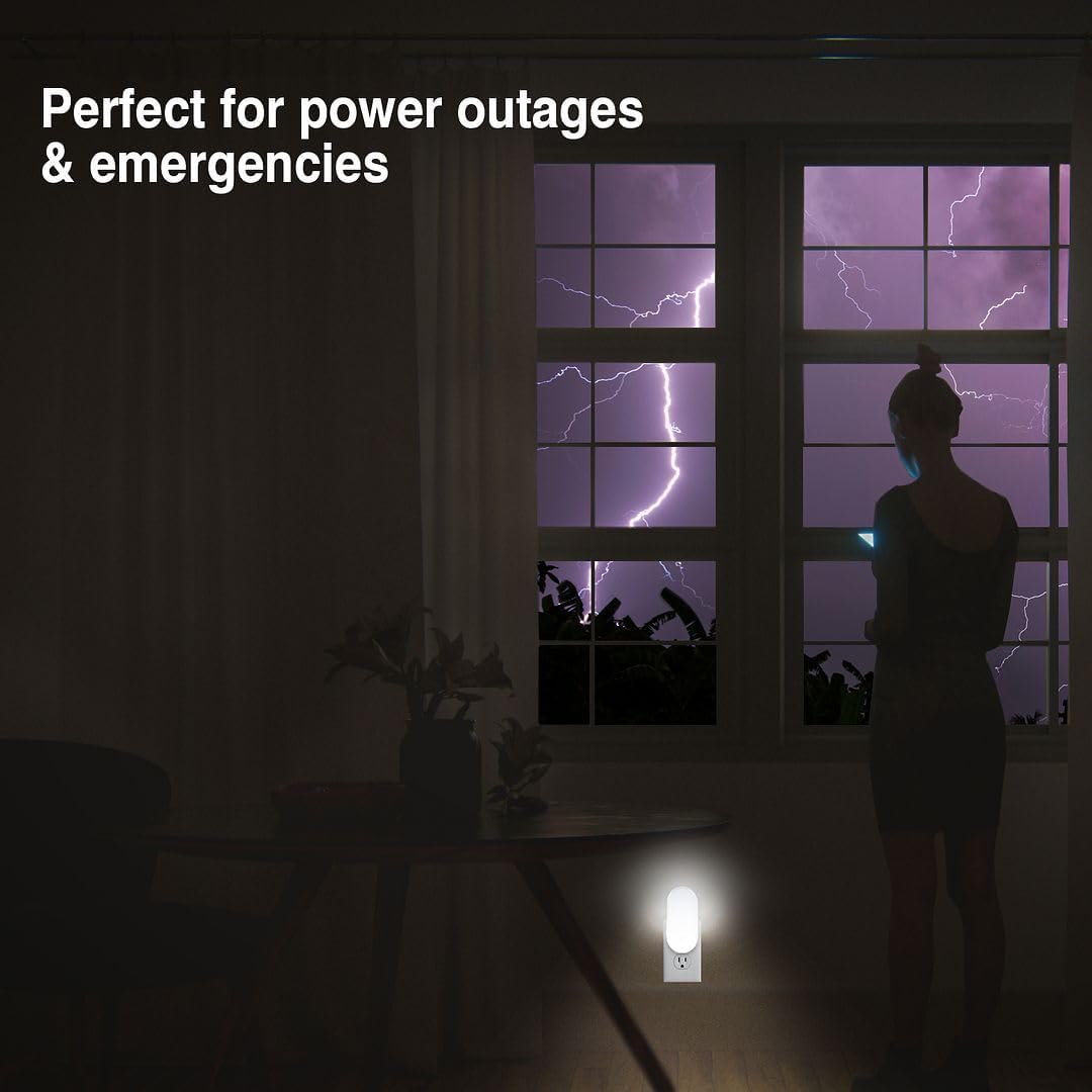 Camelion 3-Pack 4-in-1 Plug-in Power Failure Night Light, Motion and Light Sensor, Rechargeable Emergency Flashlight, Power Outage Light, Great for Emergency Preparedness, Hurricanes and Survival Kits