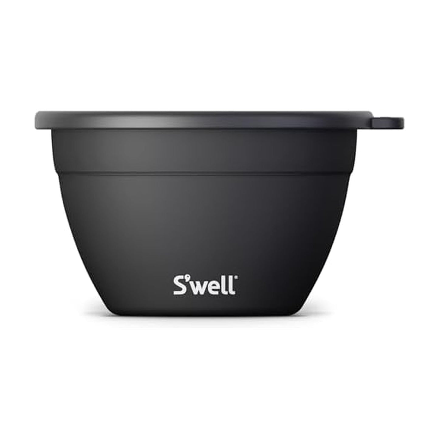 S'well - Stainless Steel Salad Bowl Kit, Comes with 2oz Mini Canister and Removable Tray for Organization, Leakproof, Easy to Clean, Dishwasher Safe (64 oz, Onyx)