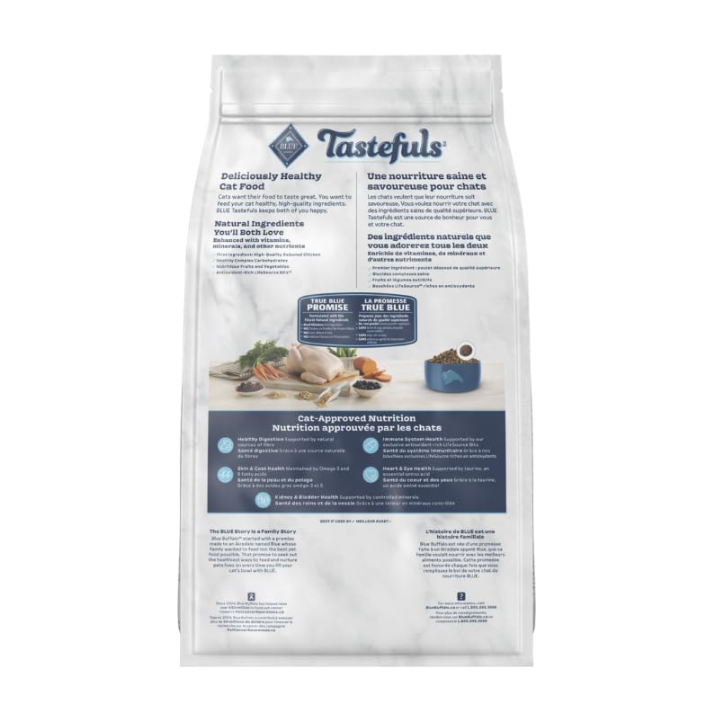 Blue Buffalo Tastefuls Natural Dry Cat Food, Chicken 7lb